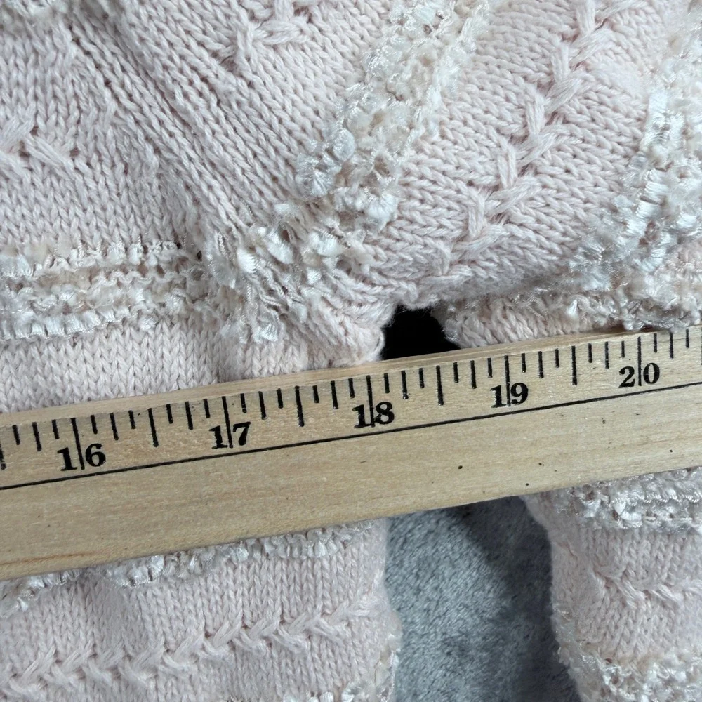 Ann Taylor Factory Textured Knit Jacket Blush‎ Coquette Parisian Chic Size Small